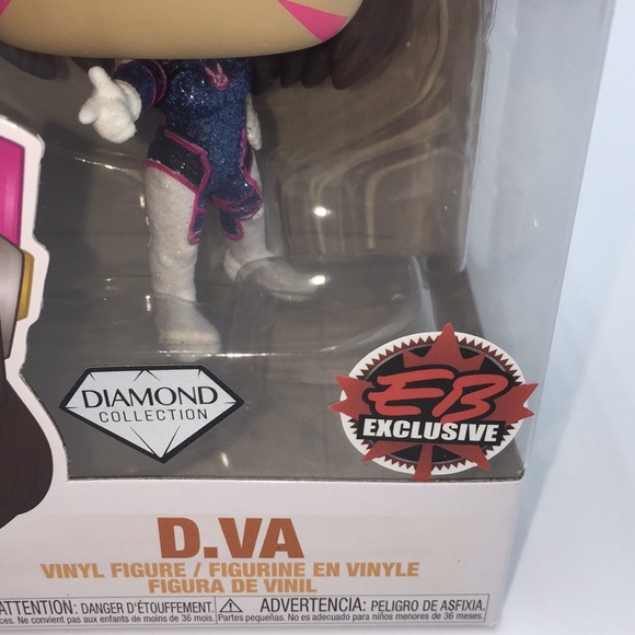 Overwatch D Va Eb Games Exclusive Funko Pop 491 Diamond Collection Figure - Picture 7 of 11
